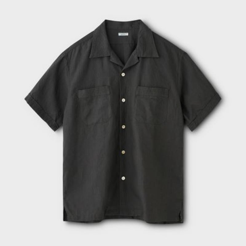 PHIGVEL‐MAKERS Co． Linen Safari SS Shirt(SEPIAG