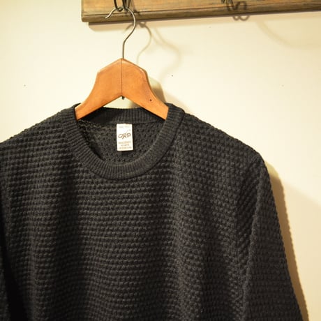 GRP  spotknit crew neck -antrascite-