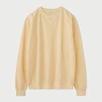PHIGVEL‐MAKERS Co. 2026ss PMAV-CL03 SEED STITCH LS TOP (PALE YELLOW)