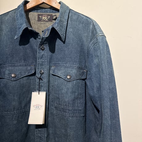 RRL (double RL) DENIM WORKSHIRTS (INDIGO) sizeＬ