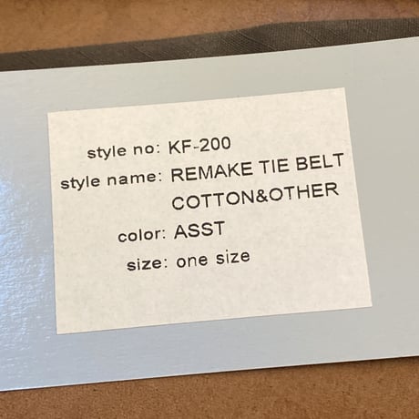 kenneth field REMAKE 4FACE TIE BELT