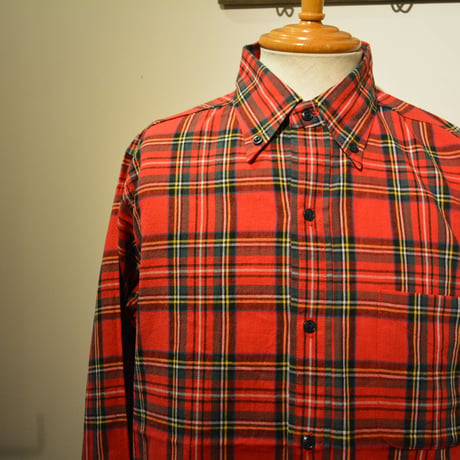 SASSAFRAS ‐green thunb shirt‐ tartan check (RED)