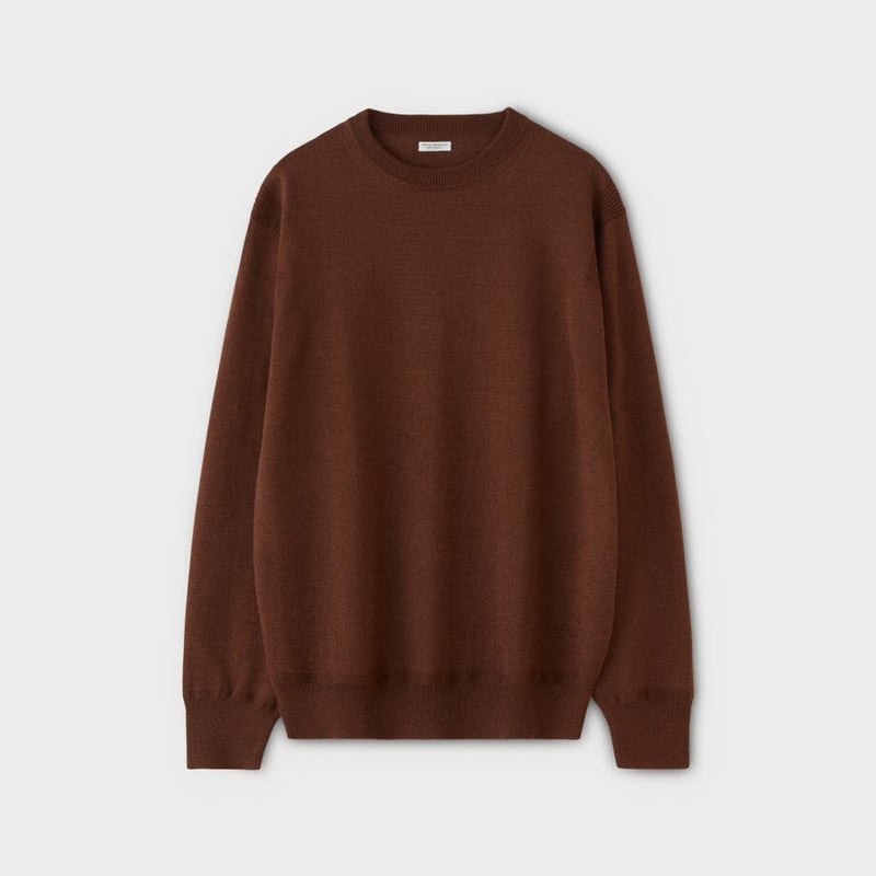 PHIGVEL‐MAKERS Co． W/L Crewneck Knit（Chestnut）