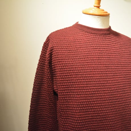 GRP crewneck “spotknit” BORDEAUX(ボルドー)