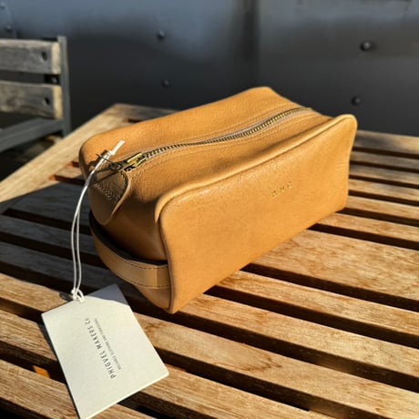 PHIGVEL‐MAKERS Co．Leather Kit Bag(Beige)