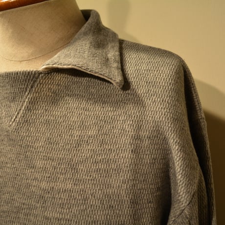 kenneth field L/S POLO  ‐GRAY‐
