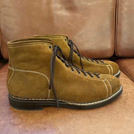ZINTALA LINE-MAN BOOTS  material Special nubuck leather marron size UK8