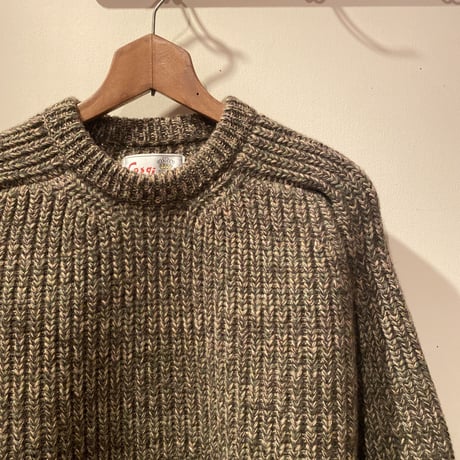Corgi crew neck sweater MIX (Natural×Brown×Green)