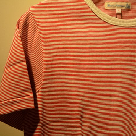 Merz b.Schwanen  半袖ボーダーカットソー　レッド