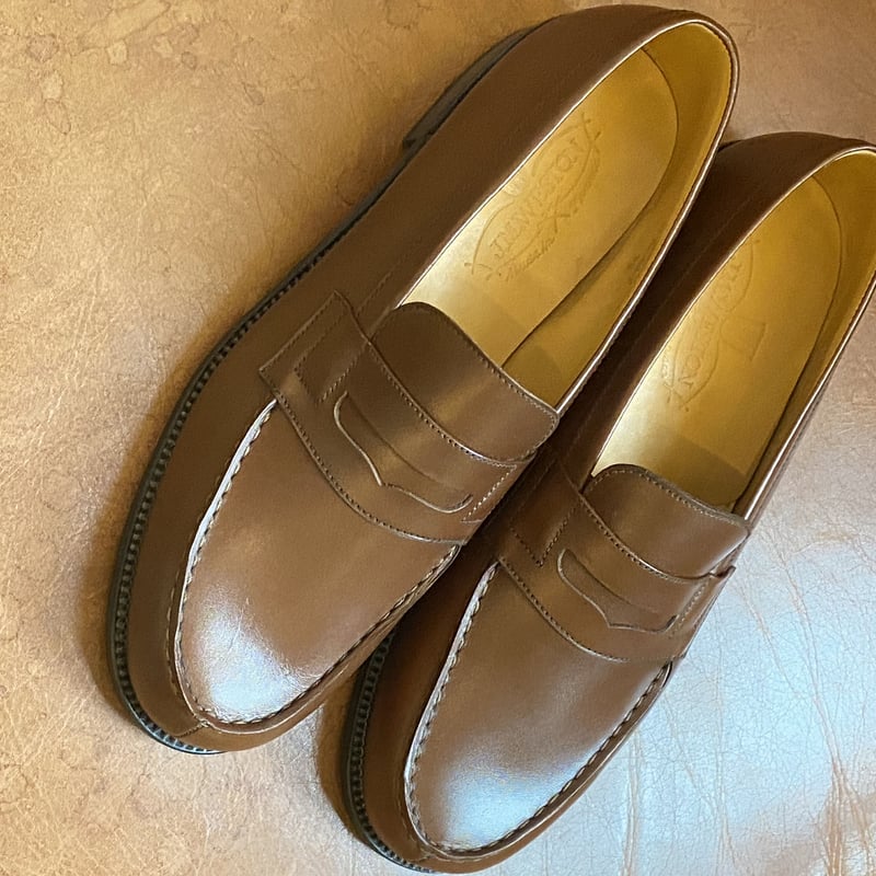 J.MWESTON SIGNATURE LOAFER TAN BOXCALF左足内側にキズ