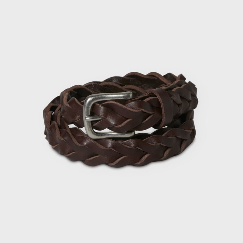 PHIGVEL‐MAKERS Co．LEATHER MESH BELT (BROWN) | c