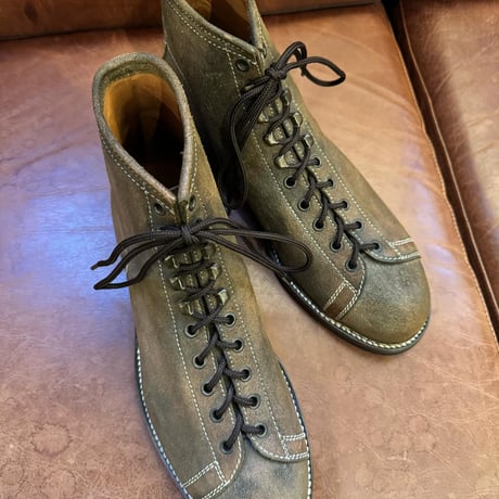 ZINTALA LINE-MAN BOOTS  GUIDI&ROSELLINI OLIVE VACETTA LEATHER