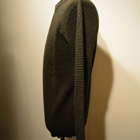 GRP crewneck “spotknit” VERDE(ダークグリーン)