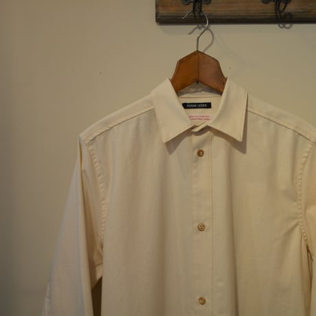 -FLANK LEDER-  OLD STYLE（BAND COLLAR）  vintage german 1960's bedsheets fabric (NATURAL)