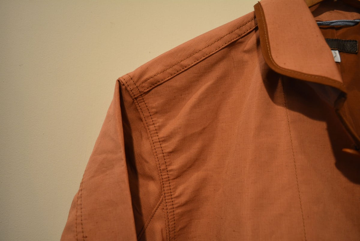 kenneth field -JACKET-（RUST）55 %cotton/45%linen...