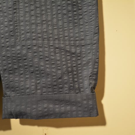 kenneth field -TURN UP SHORTS- cool max seersucker navy