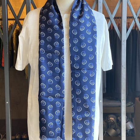 kenneth field 2face scarf BARBERA/VINTAGE (NAVY/SAX)