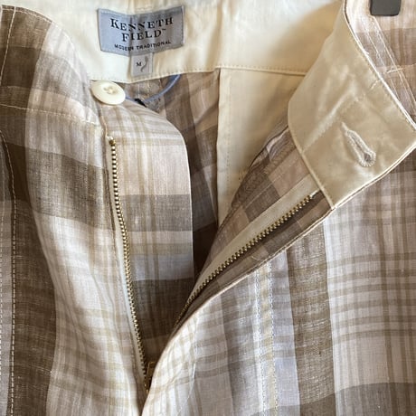 kenneth field ceremonyⅡwide plaids brown