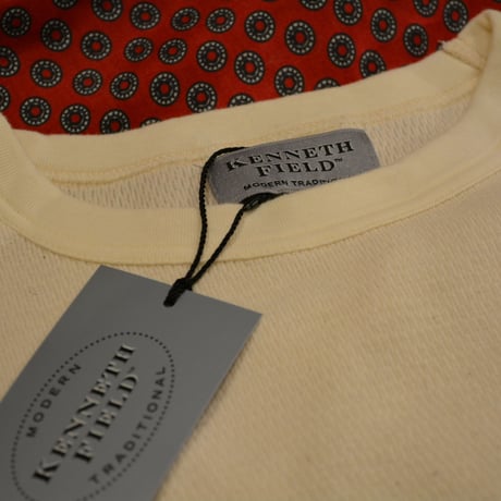 kenneth field  L/S THERMAL CREWNECK(NATURAL)