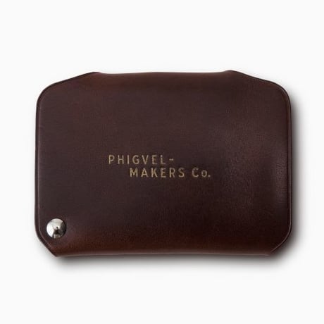 PHIGVEL‐MAKERS Co． pm‐㏄ card case -brown-
