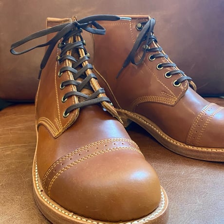JULIAN BOOTS -Bowery- Made in USA  Horween natural color cordvan   size  US 7H