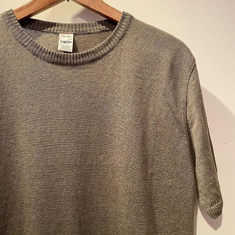 -GRP- Linen S/S crew neck knit（VERDE MILITARE/military olive）