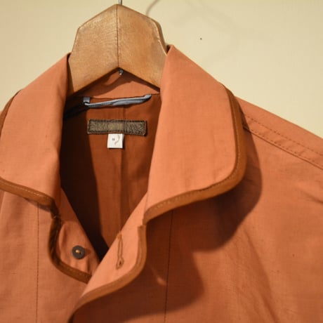 kenneth field -JACKET-（RUST）55 %cotton/45%linen