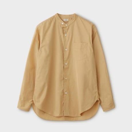 PHIGVEL MAKERS & Co.  PMAL-LS02 / BAND COLLAR DRESS SHIRT (VINTAGE YELLOW)
