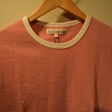 Merz b.Schwanen  半袖ボーダーカットソー　レッド