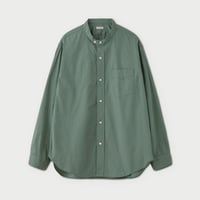 PHIGVEL‐MAKERS Co.  -permanent - PM-LS02  BAND COLLAR DRESS SHIRT (SAGE GREEN)