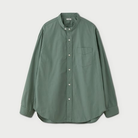 PHIGVEL‐MAKERS Co.  -permanent - PM-LS02  BAND COLLAR DRESS SHIRT (SAGE GREEN)