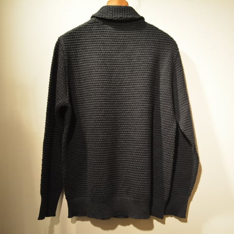GRP  spotknit shawlcollar -ANTRACITE-