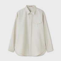 PHIGVEL‐MAKERS Co．LINEN CPO SHIRTS (ECRU)