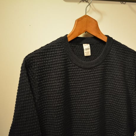 GRP  spotknit crew neck -antrascite-