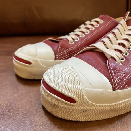 converse juck purcell (1990's RED Leather)  Mint Condition  made in USA  size US 8 (26.5㎝)