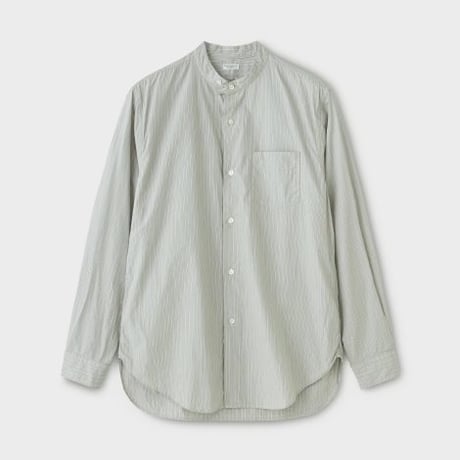 PHIGVEL‐MAKERS Co.  PMAK‐LS02 BAND COLLAR DRESS SHIRT -Stripe-