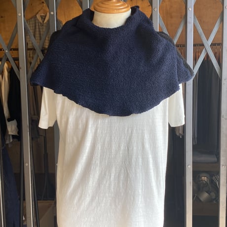 kenneth field hoody neck warmer 2tone NAVY/BLACK