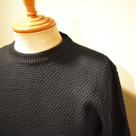 GRP WAFFLEKNIT‐mediumweight‐ blu notte (ネイビー)