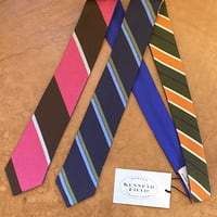 kenneth field 4face tie 3regimental×1solid(blue)
