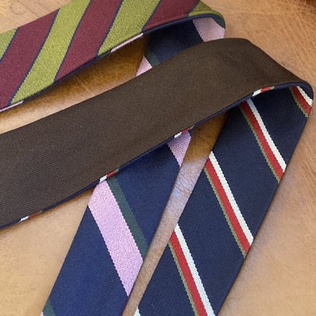 kenneth field 4face tie 3regimental×1solid(brown)