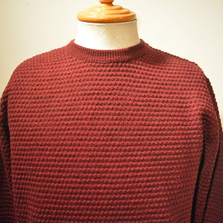 GRP crewneck “spotknit” BORDEAUX(ボルドー)
