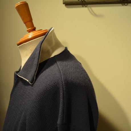 kenneth field L/S POLO  -NAVY-