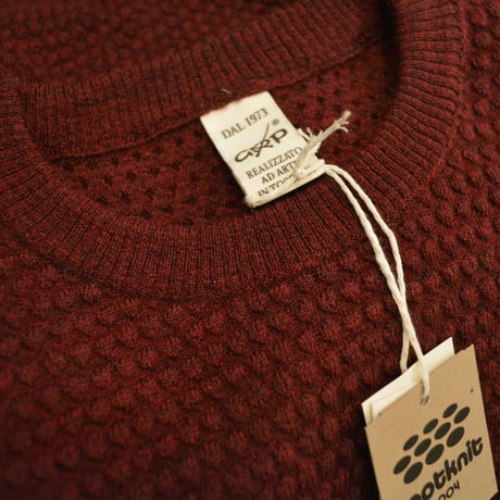 GRP crewneck “spotknit” BORDEAUX(ボルドー)