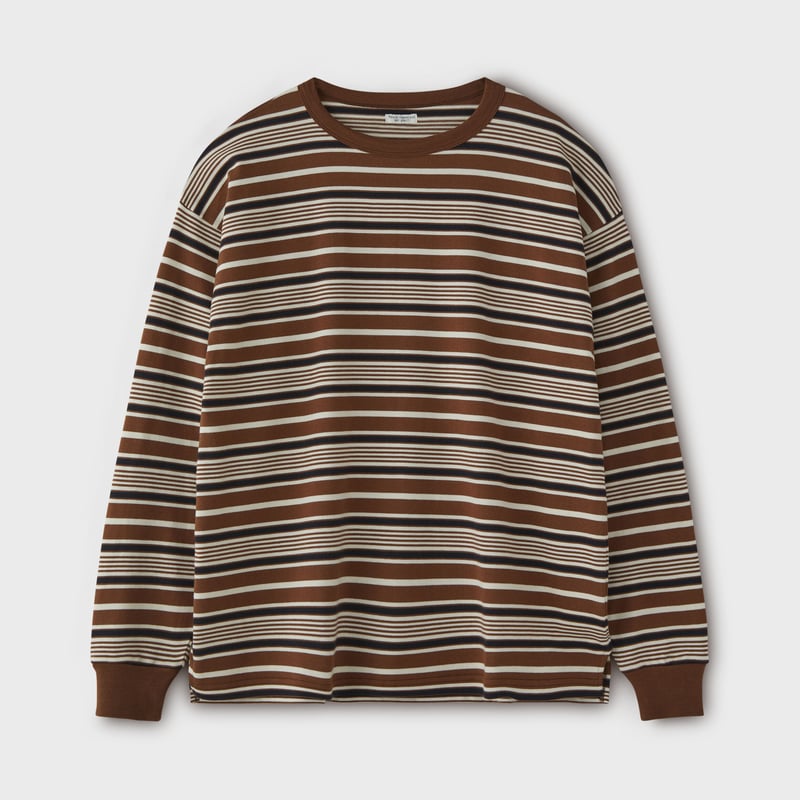 PHIGVEL‐MAKERS Co. C/CA BORDER LS TOP （BROWN×N