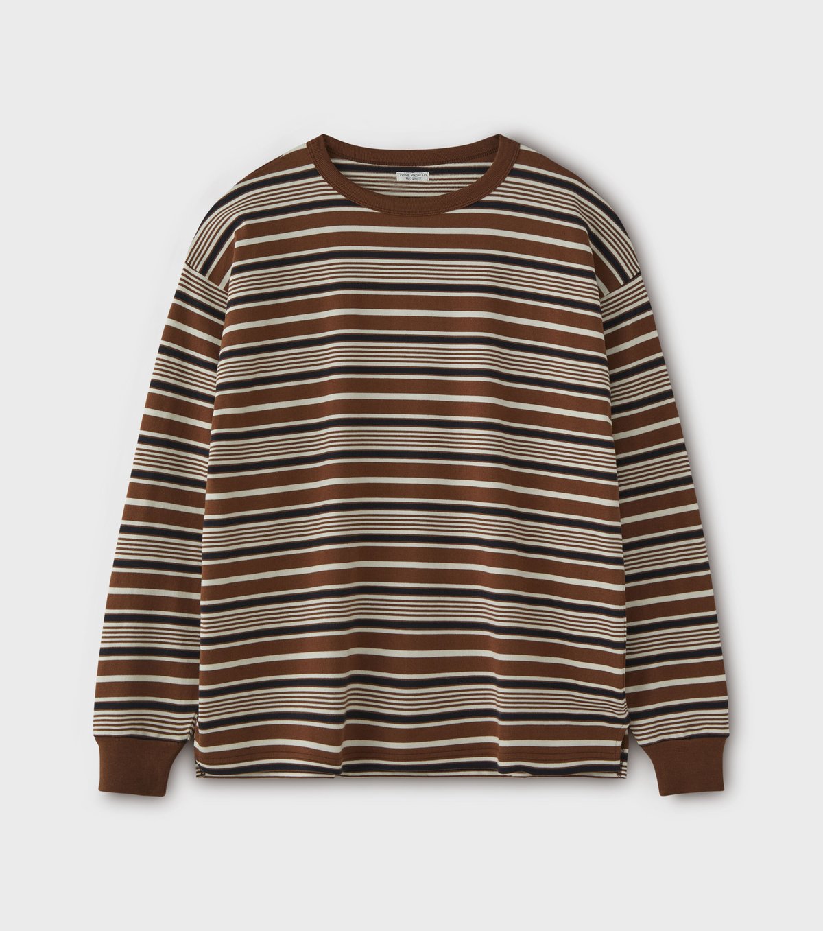 PHIGVEL‐MAKERS Co. C/CA BORDER LS TOP （BROWN×N