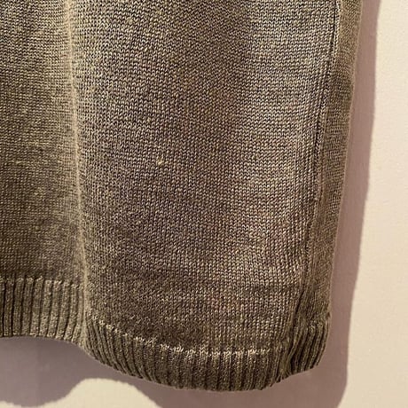 -GRP- Linen S/S crew neck knit（VERDE MILITARE/military olive）