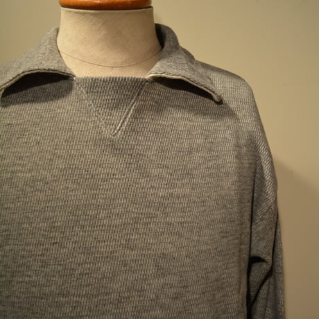 kenneth field L/S POLO  ‐GRAY‐