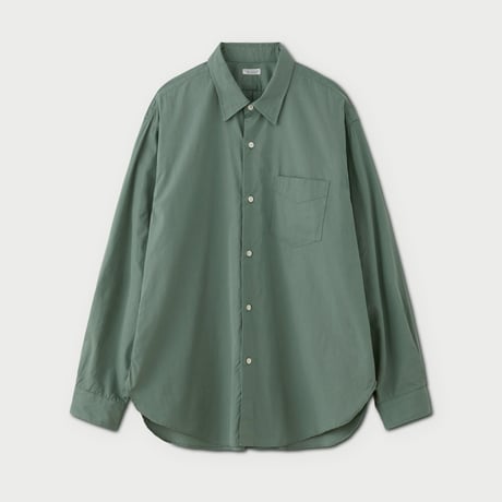PHIGVEL‐MAKERS Co.   -permanent - PM-LS01 REGULAR COLLAR DRESS SHIRT (SAGE GREEN)