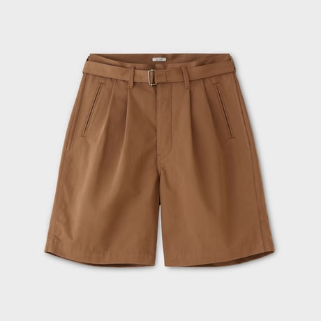 PHIGVEL‐MAKERS Co．belted 2tuck shorts (tobacco)