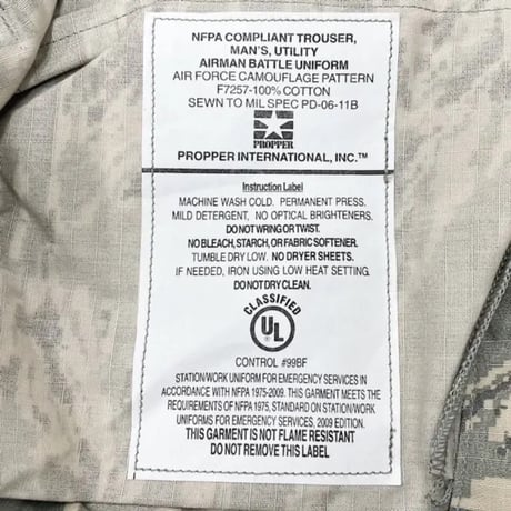 DEAD STOCK ”TROUSER MAN'S UTLITY AIR FORCE CAMOUFLAGE PATTERN” size 30-Ｓ